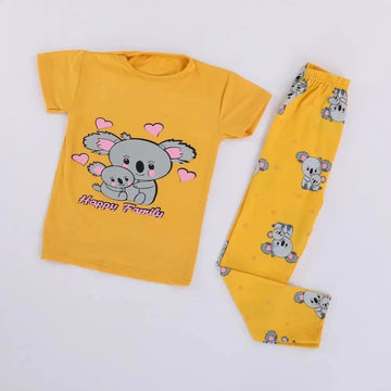 بيجامه تيشرت وبنطلون اطفالي الوان متعدده من او اي